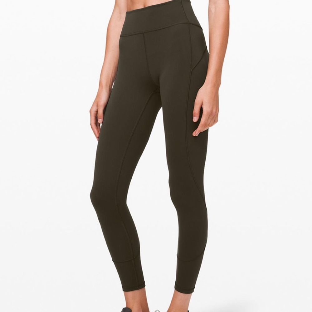 Olive Green Lululemon In Movement Leggings